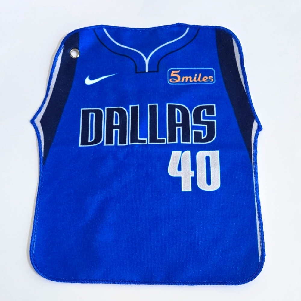 Set Of 2 Dallas Mavericks Harrison Barnes #40 5miles Nike Promo Blue Towels